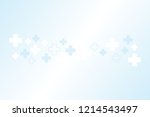 abstract cross healthy symbol.... | Shutterstock .eps vector #1214543497