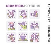 coronavirus prevention set... | Shutterstock .eps vector #1677426241