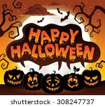 happy halloween topic image 8   ... | Shutterstock .eps vector #308247737