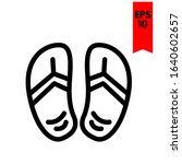 illustration of sandal flat icon | Shutterstock .eps vector #1640602657