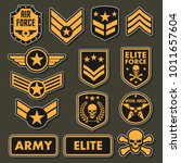 military army badges | Shutterstock .eps vector #1011657604
