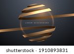 abstract golden ribbons with... | Shutterstock .eps vector #1910893831