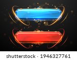 red and blue magic buttons with ... | Shutterstock .eps vector #1946327761