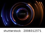 abstract blue and yellow circle ... | Shutterstock .eps vector #2008312571