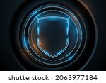 shield template background with ... | Shutterstock .eps vector #2063977184