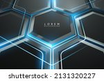 abstract hexagonal technology... | Shutterstock .eps vector #2131320227