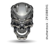 Robot Skull Illustration