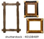 collection of carved decorative ... | Shutterstock . vector #40108489