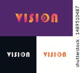 vision icon logo  logo type... | Shutterstock .eps vector #1489510487
