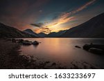 Sunrise Over Wast Water A Lake...