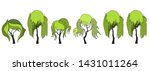 border from trees with crowns... | Shutterstock .eps vector #1431011264