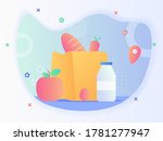 grocery daily needs concept... | Shutterstock .eps vector #1781277947