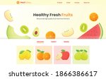 healthy fresh fruits concept... | Shutterstock .eps vector #1866386617