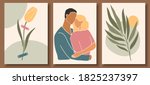 set of abstract man and female... | Shutterstock .eps vector #1825237397