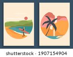 abstract coloful landscape... | Shutterstock .eps vector #1907154904
