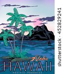 Vector Hawaii Poster With...