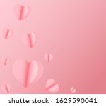 small  large  pink hearts mixed ... | Shutterstock . vector #1629590041