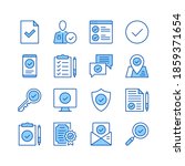 check mark line icons. simple... | Shutterstock .eps vector #1859371654