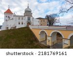 GRODNO, BELARUS JULY 1, 2022: The old castle after repair and restoration in Grodno. A beautiful historical building in a European city.