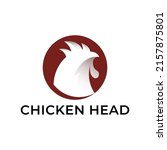 chicken head in circle logo... | Shutterstock .eps vector #2157875801