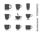 Tea And Coffee Cup Set. Vector...
