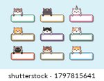 cute baby cat animal sticker... | Shutterstock .eps vector #1797815641