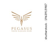 Pegasus Horse Jump Flying Logo 