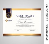 elegant blue and gold diploma... | Shutterstock .eps vector #1725120754
