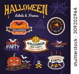 set of halloween party labels... | Shutterstock .eps vector #309202964