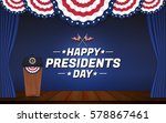 happy presidents day background.... | Shutterstock .eps vector #578867461