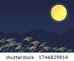 nightscape view of the moon ... | Shutterstock .eps vector #1746829814