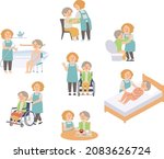 illustration of a woman caring... | Shutterstock .eps vector #2083626724