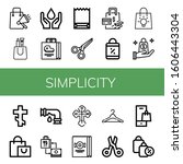 simplicity icon set. collection ... | Shutterstock .eps vector #1606443304