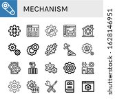 mechanism icon set. collection... | Shutterstock .eps vector #1628146951
