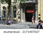 Small photo of Antwerp city, Province Antwerp, Belgium - June 18, 2022: shop entrance Lunettes Odette optics. Owner is Eline De Munck, former television presenter and singer