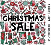 christmas sale. special offer... | Shutterstock .eps vector #1254785851
