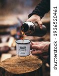 Small photo of Motivational travel mug Awesome Quote Motivational Spilled Spill Mug Cup Hiking Camping Water Drops Waterfall
