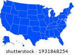 blue colored united states of... | Shutterstock .eps vector #1931868254