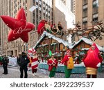 Small photo of New York City, NY USA November 23, 2023. The 97th annual Thanksgiving Day Parade makes its way down sixth Ave in NYC.