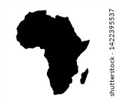 africa blank map vector . africa map template . africa silhouette . black africa map . African continent