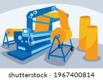 textile machinery industry... | Shutterstock .eps vector #1967400814