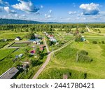 Small photo of organizing and conducting reconnaissance of rural settlements using small unmanned aerial vehicles, view from a drone