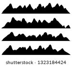 set of mountains silhouettes on ... | Shutterstock .eps vector #1323184424