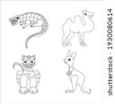   animal coloring pages. vector ... | Shutterstock .eps vector #1930080614
