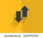 up and down arrow icon on... | Shutterstock .eps vector #242991991