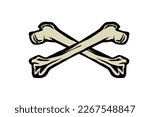 crosses bones pirate vector logo
