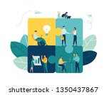 business concept. team metaphor.... | Shutterstock .eps vector #1350437867