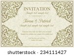 antique baroque invitation ... | Shutterstock .eps vector #234111427