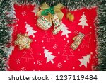 christmas background with toys | Shutterstock . vector #1237119484