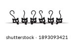 cats silhouettes  funny... | Shutterstock .eps vector #1893093421